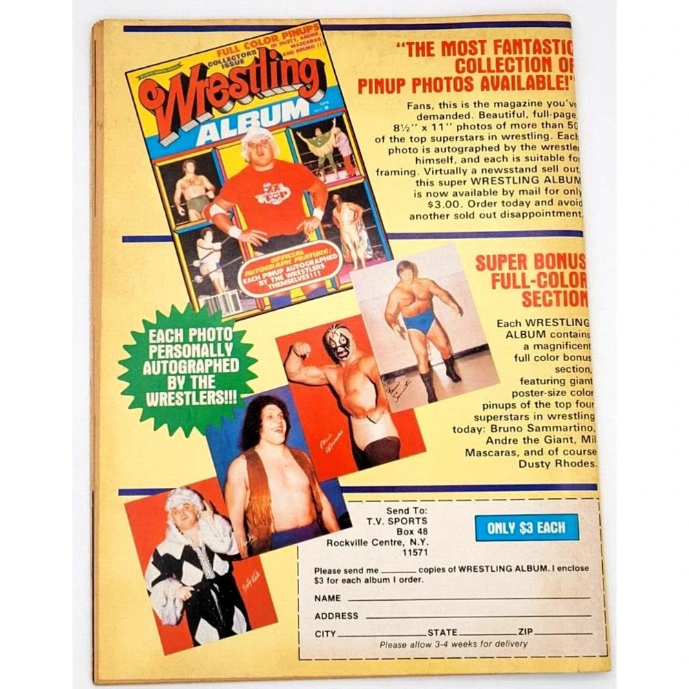 SPORTS REVIEW‎ WRESTLING JULY 1979  RIC FLAIR ANDRE THE GIANT BLACKJACK MULLIGAN